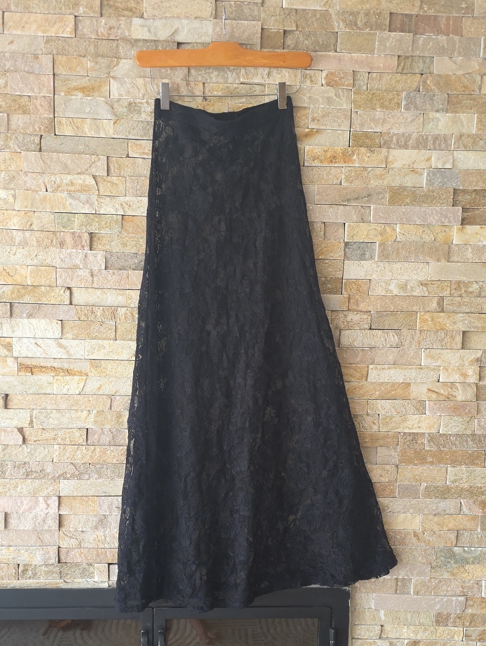 Black Lace Maxi Skirt